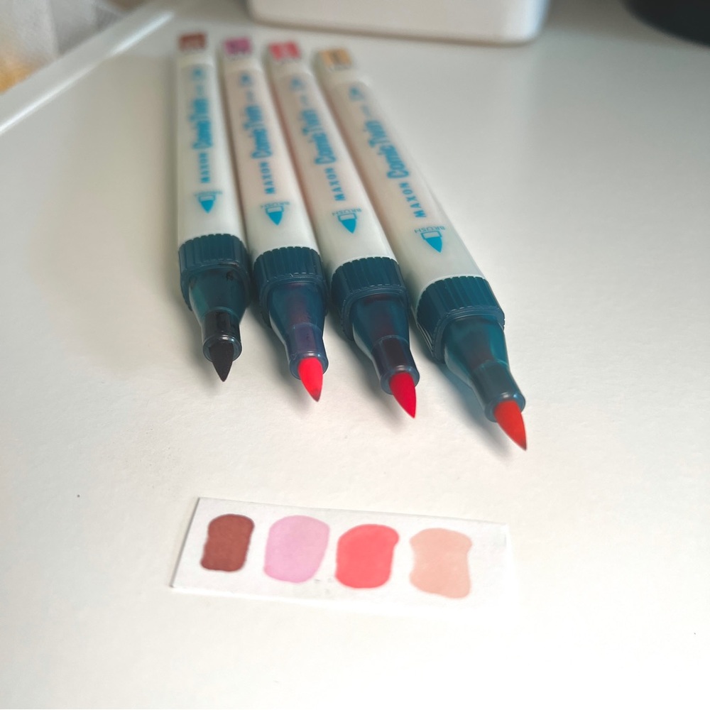 4 Japanese Comic Twin Skin Color Shades Alcohol Manga Markers